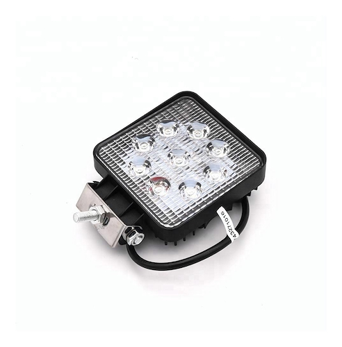 Infinity Tech Faro Led 9 Led Cuadrado  27 Watts Blanco 12V  24V Disip Chico - $ 8.382