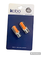 KOBO Blister X 2 Lampara Led Posicion T10 6 Led Siliconado  Canbus  12V Rojo