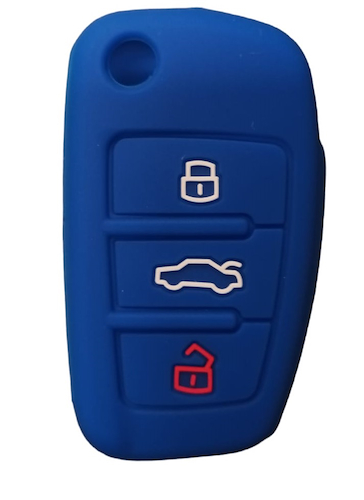 Kube Cubre Llave De Silicona Audi A1 A3 A4 A5 A6 A7 Tt Q3 Blue - $ 2.804