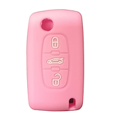 Kube Cubre Llave De Silicona Peugeot 3 Botones Navaja 307 - 408 Pink