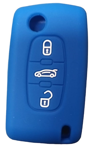 Kube Cubre Llave De Silicona Peugeot 3 Botones Navaja 307 - 408 Blue - $ 2.804