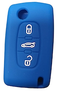Kube Cubre Llave De Silicona Peugeot 3 Botones Navaja 307 - 408 Blue