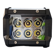 LUX LED Faro Led 6 Led Rectangular  Led 18 W Claro 6 Leds
