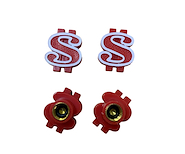 Oregon Juego De Tapitas SET X 2 PCS DOLAR ROJAS