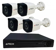 AITECH AICR-02014B KIT DE 4 CAMARAS + DRV + CABLES (4 CANALES)