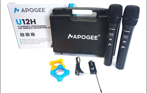 APOGEE U12 H Micrófono Inalámbrico Apogee U-12H UHF Doble de Mano USB