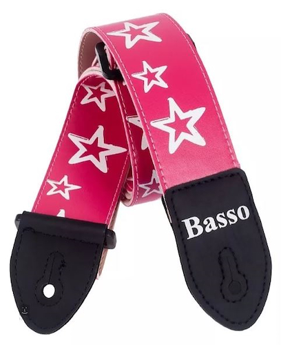 BASSO SF-71 Correa PINK ESTRELLAS ROSAS SINTETICO 5CM