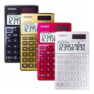 CASIO EC SL-1000TW-BK Calc Bolsillo, 10 dígitos, pila+solar, negro