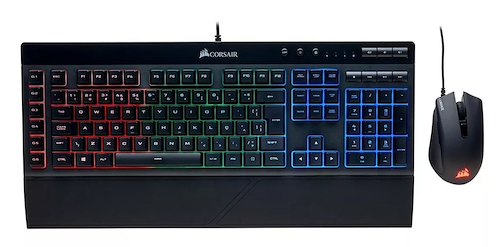 CORSAIR K-55 COMBO DE TECLADO + MOUSE RGB HARPOON