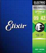 ELIXIR 19002 Electric Nickel Plated Steel con recubrimiento OPTIWEB .