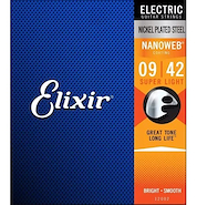 ELIXIR 12002 Electric Nickel Plated Steel con recubrimiento NANOWEB .