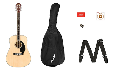 FENDER CD-60S Dread Pack V2 GUITARRA ACUSTICA    CD-60S Dread Pack V2, Nat WN
Tapa de pí