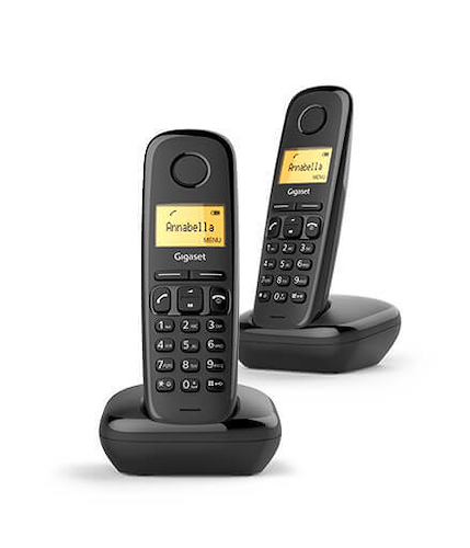 GIGASET A170 DUO TELEFONO INALAMBRICO DOBLE HANDY CON ID - Casa Martinez  Audio