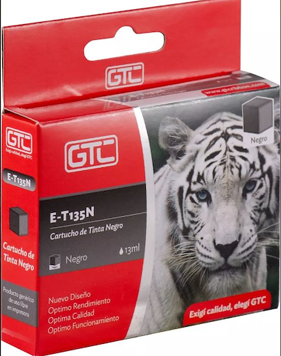 GTC GTC-T135 CARTUCHO P/EPSON NEGRO TX25/TX125/135