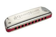 HOHNER GOLDEN MELODY F Armonica Golden Melody Diatonica 20V - Abs - Bb (New)