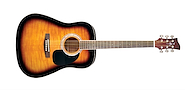 JAY TURSER JJ45F-TSB Guitarra acustica Dreadnought, Tapa flameada, cuerpo basswoo