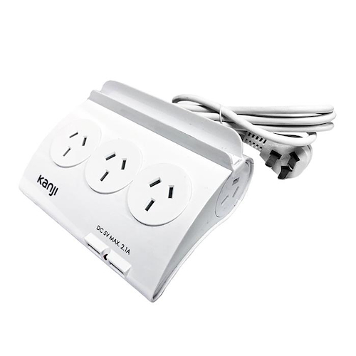 KANJI SL-9205 ZAPATILLA PROLONGADOR 5 TOMAS Y 2 TOMAS USB 5V 2.1 C/ ESTAB