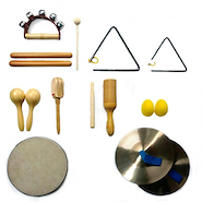 KNIGHT JB1002 Set de percusion p/niños, t/Valija, 8 instrumentos
