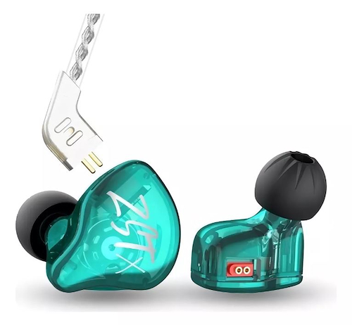 KZ ZSTXGE AURICULAR ZSTX color cyan con microfono