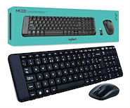LOGITECH MK-220 COMBO DE TECLADO + MOUSE INALAMBRICO ( GREY )