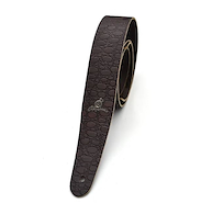 MAGMA 07ML03F. Correa Magma cocodrilo cuero celeste logo para guitarra FINA
