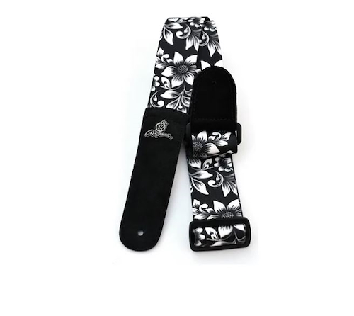 MAGMA 07MS03FW. Correa Magma polyester Flores Blanca con logo