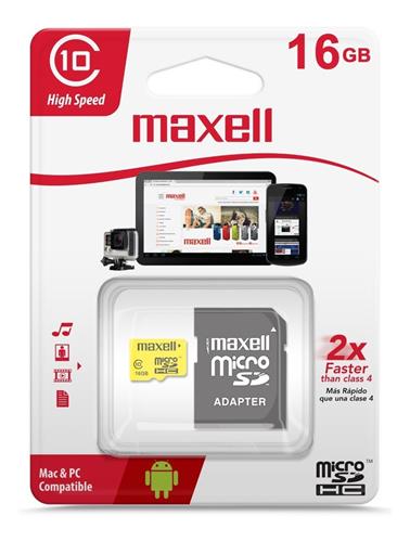 MAXELL MICRO-16GB MEMORIA MICRO SD 16GB C/ADAPTAD CLASE 10