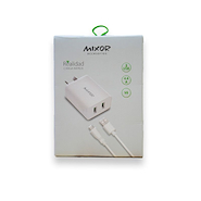 MIXOR MOD-09 V8 CARGADOR RAPIDO 220V 2 USB + CABLE MICRO USB / REALIDAD