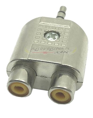 Nippon America AU7 MET ADAPTADOR MACHO 3,5 STEREO / 2 HEMBRA RCA METAL