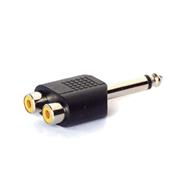 Nippon America AU6 ADAPTADOR 6,5 MONO / 2 HEMBRA RCA