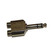 Nippon America AU5 MET ADAPTADOR 6,5 STEREO / 2 HEMBRA RCA METALICO