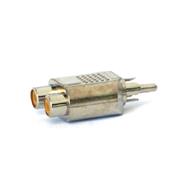 Nippon America AU9 MET ADAPTADOR RCA MACHO / 2 RCA HEMBRA MET NIQUELADO