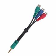 Nippon America C-91 CABLE DE 3.5 4 POLOS A 3 RCA H ( COMPONENTE )