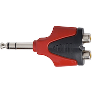 PROEL AT250PRO Adaptador profesional 2 RCA a conector estereo plug 6,3mm, f
