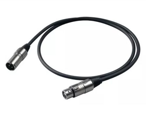 PROEL BULK250LU05 Cable ficha para mic-canon, 0.5 mts.