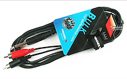 PROEL BULK550LU18 Cable en “Y” 2 RCA- Ficha Plug estéreo 6.3mm, 1,8 metros