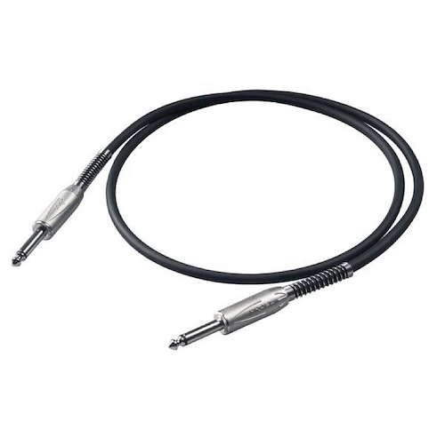 PROEL BULK100LU5 Cable de ins, plug-plug PROEL 6.3mm Mono, carcasa de metal n