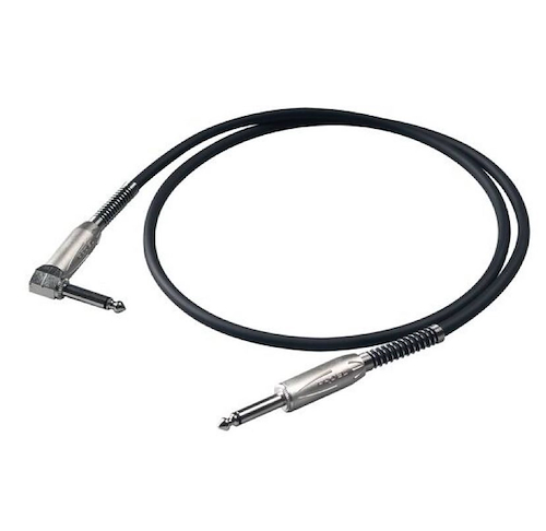 PROEL BULK120LU5 Cable plug-plug90° PROEL 6.3mm Mono, carcasa de metal