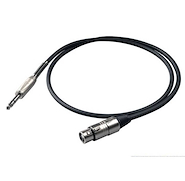 PROEL BULK210LU1 Cable canon hermbra-plug 6.3mm STEREO, carcasa de metal. 1 m