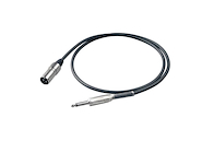 PROEL BULK220LU1 Cable canon macho-plug 6.3mm Mono, carcasa de metal. 1 m