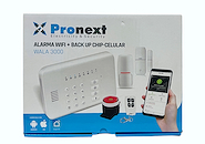 PRONEXT WALA-3000 KIT DE ALARMA SMART WIFI + BACK UP CHIP CELULAR