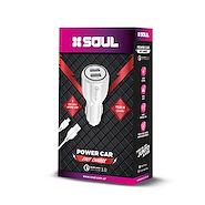 SOUL CA-USBDUAL IPH CARGADOR + CABLE PARA ENCENDEDOR IPHONE QC3.0