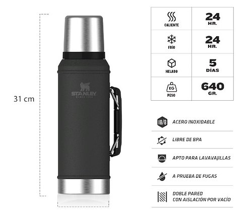STANLEY TERMO-950 TERMO CLASICO DE 950ML CON MANIJA