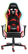TARGA WARRIOR PRO FX RED silla RGB / Base giratoria 360° / Reforzada, soporta hasta
