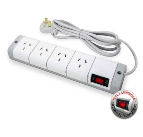 TREFI ZT2.5MW # Zapatilla blanca  4 tomas 2,5m