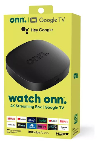 WATCH ONN TV BOX CONVERTIDOR SMART 4K GOOGLE TV STREAMING