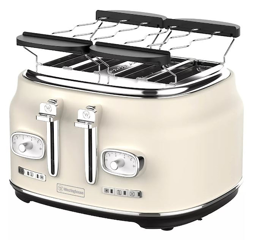 WESTINGHOUSE TM-1600 TOSTADORA RETRO 4 RODAJAS DE PAN 220W/ VARIOS COLORES