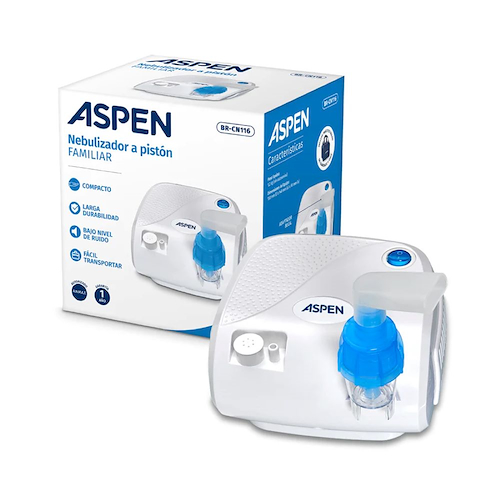 NEBULIZADOR PISTON FAMILIAR CON AMPOLLA NEBULIZADORA ASPEN BR-CN116