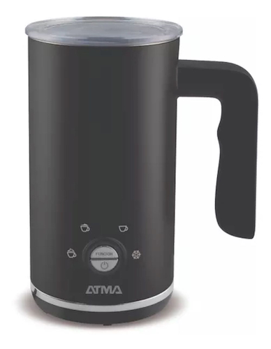 ESPUMADOR DE LECHE-NEGRO+ CALENTADOR-LECHE-450ML-4 FUNCIONES ATMA ELAT21BP