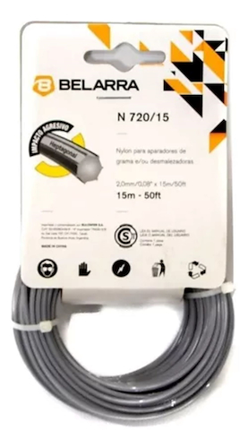 TANZA BELARRA-15MTS-2.0MM-PARA BORDEADORA Y DESMALEZADORA BELARRA N720/15